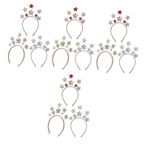 MAGICLULU 12 Stk Pentagramm-stirnband Pailletten-haarband Glitzerstirnbänder Für Damen Hochzeitsdekoration Haarband Aus Metall Stirnband Mit Sternen Für Kinder Eisen Braut Schal Berühmtheit von MAGICLULU