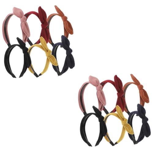 MAGICLULU 12 Stk Schleife Stirnband Damen Stirnbänder Geknotet Geknotete Stirnbänder Für Mädchen Geknotete Stirnbänder Für Damen Schwarzes Haarband Zubehör Haare Drücken Fräulein Stoff von MAGICLULU