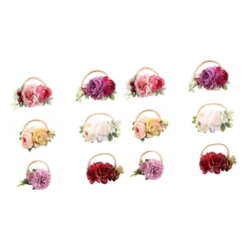 MAGICLULU 12 Stk Stirnband für Blumenkinder Haarband für Kleinkinder Foto-Requisiten-Kopfschmuck hair accessories for hochzeitshaar schmuck Haargummi Haarschmuck für Babys die Blumen von MAGICLULU