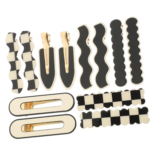 MAGICLULU Karierte Haarspangen 12-teiliges Haarspangen-set Haar-accessoires Für Frauen Elegantes Haar Zum Stylen von MAGICLULU