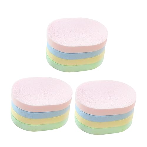 MAGICLULU 12 Stück Make Up Entferner Puderquaste Peeling Kosmetischer Gesichtsschwamm Make Up Entfernungs Puff Reinigungs Gesichtsschwamm Reinigungsschwamm Make Up Puff Make Up von MAGICLULU
