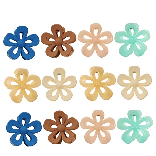 MAGICLULU 12St Griffigkeit Blumenclips für das Haar Klauenclips für dickes Haar haarschmuck Haarspangen Haarnadel Haarklammer Haarspange für Frauen Blumenklammern Mittel kleiner Krallenclip von MAGICLULU