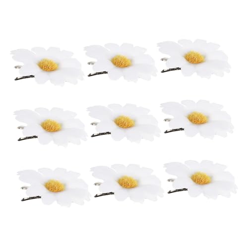 MAGICLULU 12St Haarspange mit Sonnenblume Mini-Dekor Haarschmuck für Frauen kinder haarspangen haarspange kinder Tiara Haarklammer Haarspange Kopfschmuck für Mädchen Gänseblümchen Weiß von MAGICLULU