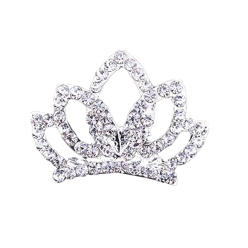 MAGICLULU Braut Haarspange 12St Krone Haarnadel Haarspangen für Mädchen Strass-Kopfschmuck Tiara Haarklammer Haarschmuck für Mädchen Prinzessin Stirnband Zubehör Kopfbedeckung Kind Weiß von MAGICLULU