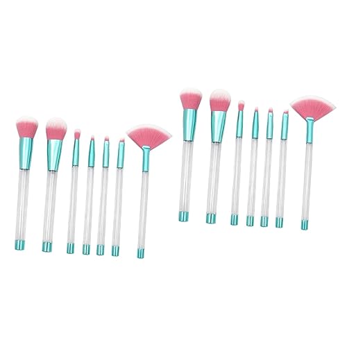 MAGICLULU 14 Stk Kosmetikpinsel Glitzer-Make-up Blitzanzug Make-up Pinsel makeup brushes werkzeug Puderpinsel Make-up-Pinsel für Frauen das Gesicht Lidschatten Pinsel Griff Kristall von MAGICLULU