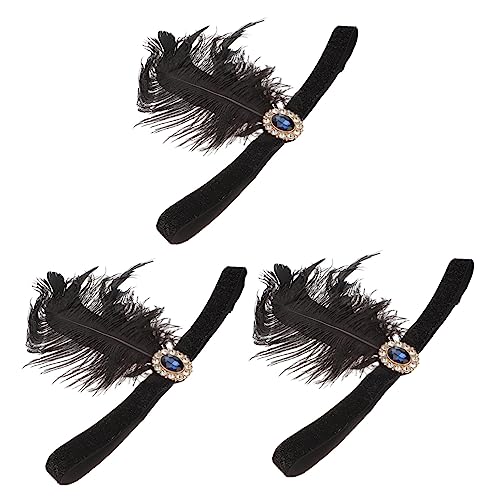 MAGICLULU 15 Stk Feder Stirnband Make-up-Stirnbänder Tiara für Mädchen halloween haarreif halloween headband Haargummis kopfschmuck 1920 Kopfbedeckung frauen stirnband Damen von MAGICLULU