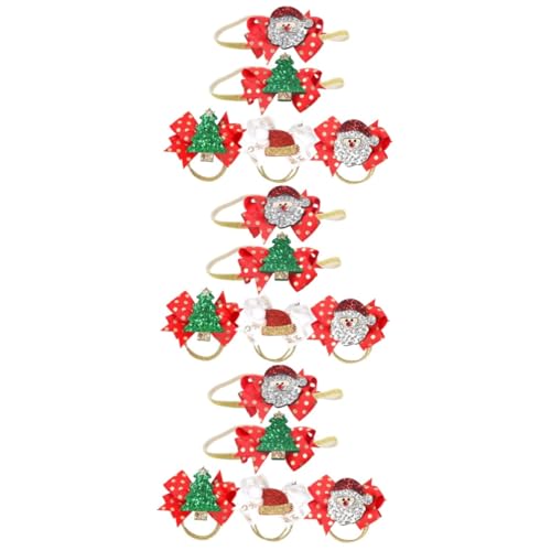 MAGICLULU Kinder-Tiara 15 Stk Weihnachtshaargummi Haarband Feiertags-Pferdeschwanzhalter Große Haargummis baby stirnbänder Stirnband festlicher Haarreif Schüttgut Haarseil Brötchen Kind von MAGICLULU