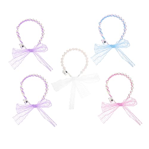 MAGICLULU 15 Stk Stirnband Prinzessinnen-Haarschmuck für Mädchen Haarschmuck für Blumenmädchen Haargummi Haarband Rave-Accessoires Perlenstirnbänder für Frauen Erwachsener von MAGICLULU