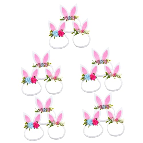 MAGICLULU 15 Stk kinder osterhaare ostern haarschmuck hair accessories for Hasen Ohren Osterhasenkostüm Stirnband Haarband Stirnbänder Haarschmuck für Mädchen elastisch schmücken von MAGICLULU