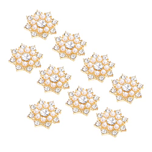 MAGICLULU 150 Stk Strassperlenblume Schneeflockendekorationen Dekoratives Material Für Haarspange Kristallhalsketten Perlen Strass Brautschmuck Perlenhalsband Handyhülle Perle Charme von MAGICLULU