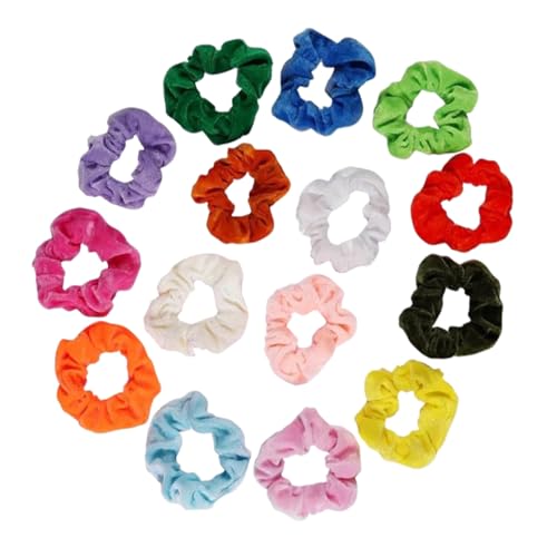 MAGICLULU 15st Haarring Übergroßer Scrunchie Florale Haargummis Haarschmuck Für Kinder Flanell-haarseile Haarbänder Für Frauen Haarschleifenseile Kopfbedeckung Stoff Mehrfarbig Fräulein von MAGICLULU