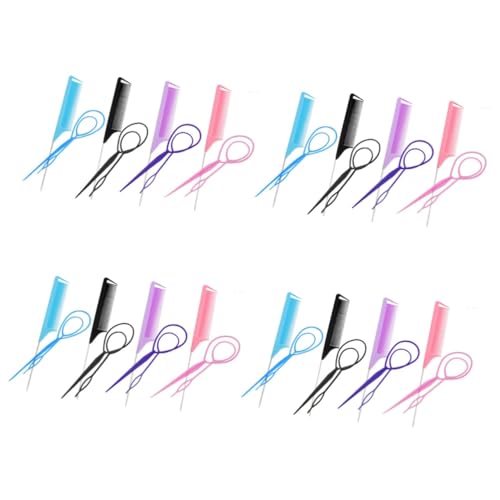 MAGICLULU 16 Sätze Scheidekamm Accessoires für Mädchen Haarschmuck zum Flechten Heimwerkzeuge Gummi hairstyler haarstyler Kämme Haarschwanz-Werkzeug Haarwerkzeuge Französisch durchziehen von MAGICLULU