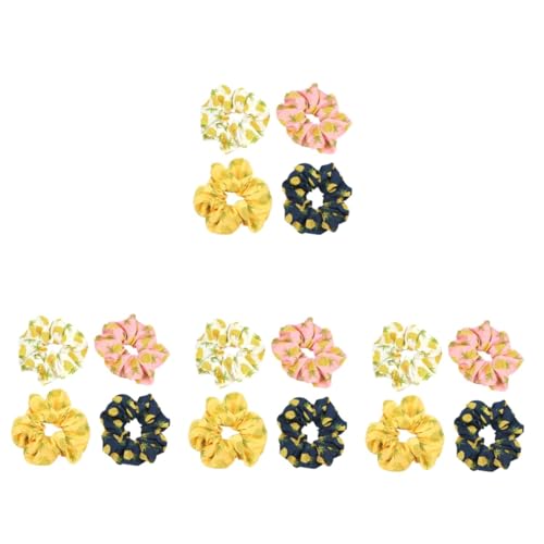 MAGICLULU 16 Stk Ananas-wurst-ringe Dehnbarer Haargummi Schleife Scrunchie Bogen Dehnbare Haargummis Diademe Für Mädchen Haare Pferdeschwanz Fräulein Stoff Elastisch Halter von MAGICLULU