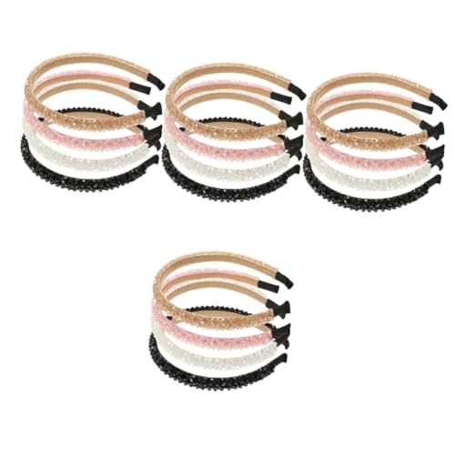 MAGICLULU 16 Stk Perlen Kristall Stirnband Tragbare Stirnbänder Haarschmuck Für Frauen Haarschmuck Strass Perlenhaarspangen Strass-stirnbänder Mädchen Damen Handbuch Partybedarf Stoff von MAGICLULU