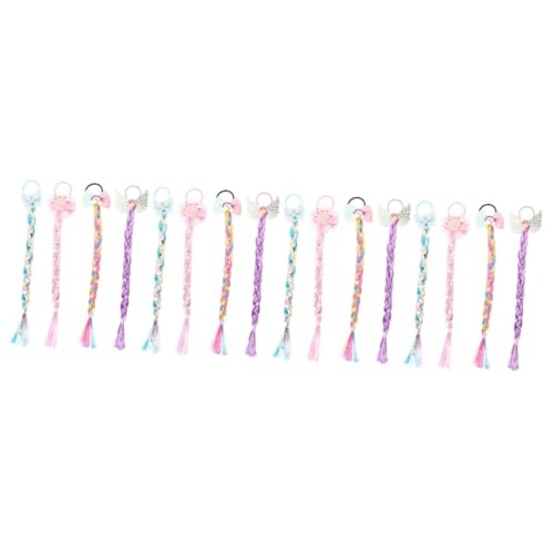 MAGICLULU 16 Stk Zopf-Haargummi kinder haarschmuck hair accessories for Crazy Hair Day Accessoires für Kinder Pferdeschwanz geflochtene Haargummis Perücke Haarbänder Kopfbedeckung von MAGICLULU