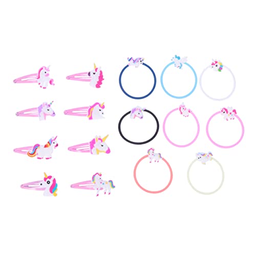 MAGICLULU 16St rosa Haarspangen kinder haarspangen haarspange kinder Einhorn-Haargummis Haargummis für Mädchen haarschmuck Haarnadel Einhorn-Armband Haarring Mode schmücken Clip Kleine von MAGICLULU