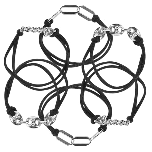 MAGICLULU 18 Stk Armband Haargummi Haargummis Haargummi für Mädchen haarschmuck Haarbänder Pferdeschwanzhalter Haarpflegezubehör Elastizität Haarseil Haarring Stirnband Fräulein Metall von MAGICLULU