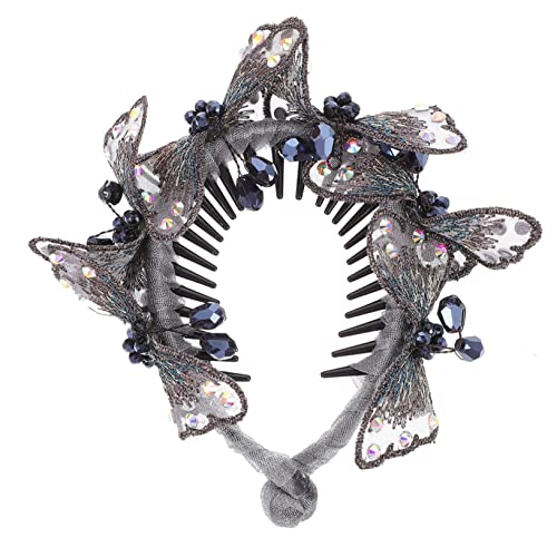 MAGICLULU 1Stk Haarnadel haarschmuck haar spangen hair topper haarklauenclip hair clip haarpin stutzenhalter Klammer Kristall Pferdeschwanz Griffigkeit Kopfbedeckung Strasssteine Juan Garn von MAGICLULU