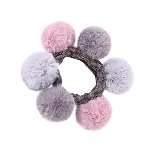 MAGICLULU 1Stk elastische Haarbänder kinder haarspangen haarspange kinder Haarbänder für Mädchen elastisches Haarband Plüschball-Haargummis elastische Haargummis Krawatte binden weicher Ball von MAGICLULU