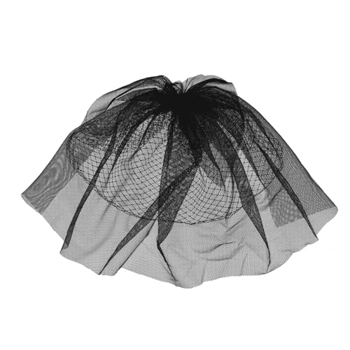 MAGICLULU 1stk Brautschleier Schwarze Accessoires Für Frauen Kleider Gaze Gazekleid Für Damen Spitzenschleier Tanzballschleier Hochzeits-tiara Ausgabekarte Brautjungfer Gittergewebe Haar von MAGICLULU