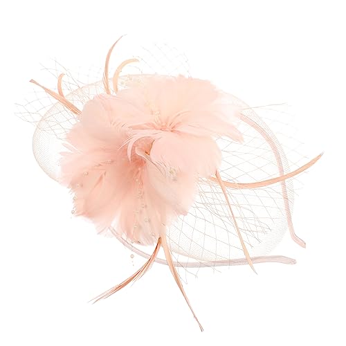 MAGICLULU 1stk Feder Haarnadel Vintage-hüte Hochzeitshüte Für Frauen Mesh-schleier Stirnband Für Die Kirchliche Trauung Braut Haarspange Hut Gittergewebe Fräulein Zylinder Mädchen von MAGICLULU