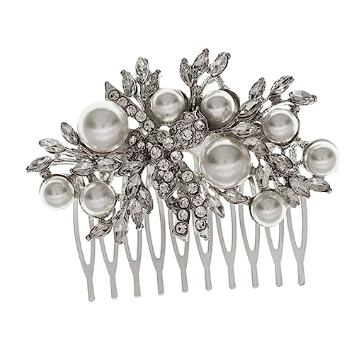 MAGICLULU 1stk Kamm Modisches Haaraccessoire Haarschmuck Für Frauen Haare Für Frauen Perlen Tiara Hochzeit Haarnadel Perlenhaarspangen Braut Haare Hoch Europäisch Und Amerikanisch von MAGICLULU