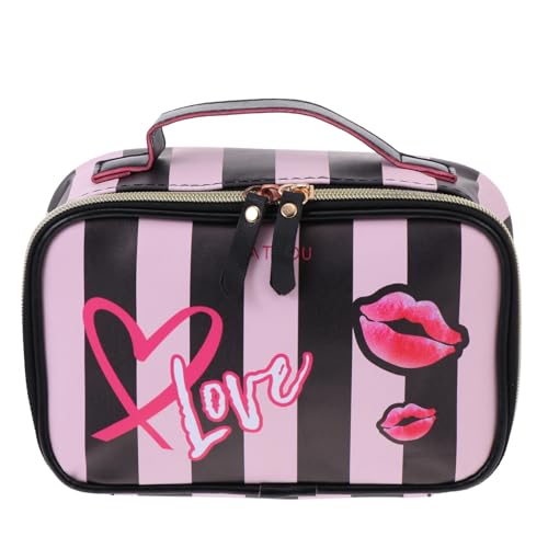 MAGICLULU 1stk Make-up-kulturbeutel Große Reise-kulturtasche Reise-Make-up-Pinsel Reise Durchsichtiger Kulturbeutel Reise-kosmetiktaschen Für Frauen Urlaub Drucken Pu Reisen Wäschesack von MAGICLULU