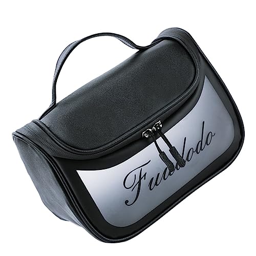 MAGICLULU 1stk Waschtasche Kosmetiktasche Reise-Kosmetiktasche Durchsichtiger Kulturbeutel Kosmetiktasche Mit Reißverschluss Organizer Für Kosmetiktaschen Make-up-Box Wasserdicht Reisen Pu von MAGICLULU