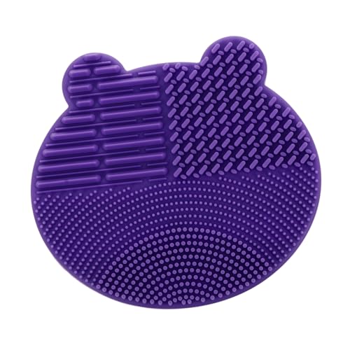 MAGICLULU 2 1 Reinigungspad Für Make-up-pinsel Pferdeschwanzverlängerung Kinder Grün Silikonwerkzeuge Make-up-pinselpad Make-up Pinsel Waschwerkzeug 2 Zoll Teppich Kieselgel 2 in 1 Violett von MAGICLULU