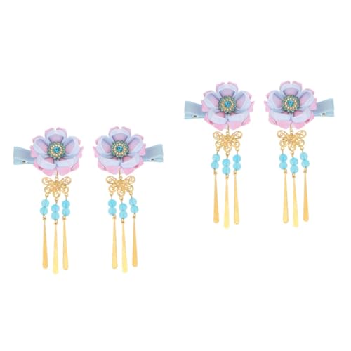 MAGICLULU 2 Paar Haarnadel urlaub the holiday ado geschke hanfsame funkeln haarklammern haar clips die Blumen Kopfbedeckung Antiquität schmücken Braut Haarschmuck Bettwäsche aus Baumwolle von MAGICLULU