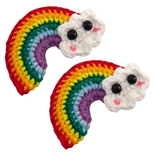 MAGICLULU 2 Paar Regenbogen Haars pange kinder haarspangen haarspange kinder Bastelbedarf für Kinder farbige Haarspangen Haarklammer haarschmuck Haar Klammern Haarnadel Nähen Kopfbedeckung von MAGICLULU