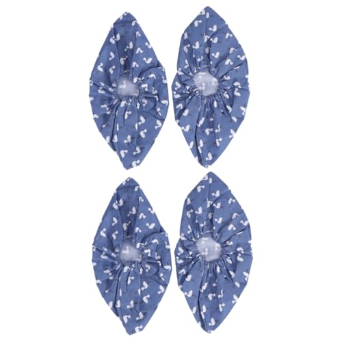 MAGICLULU 2 Paare Waschbare Baumwoll schuhüberzieher für Herren und Damen rutschfest Gepolstert Atmungsaktiv Wiederverwendbare Fußschoner für Innenbereich Schmutzabweisend Blau von MAGICLULU