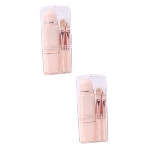 MAGICLULU 2 Sets Make-up-pinsel-set Für Frauen Lidschatten Foundation Blending Highlighting-pinsel Weiche Faser Doppelköpfiges Kosmetik-tool von MAGICLULU
