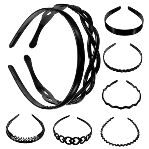 MAGICLULU 2 Sätze 8Tlg einfaches Stirnband haarschmuck hair styling hair topper haarklips haar clip Haarkamm Stirnband Haarbänder für Männer Haarspange Haare unisex Welle Kopfbedeckung Damen von MAGICLULU