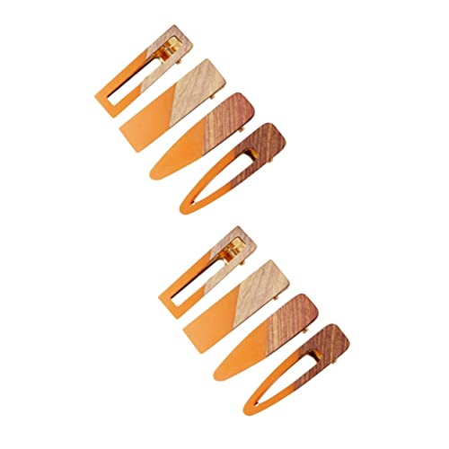 MAGICLULU 2 Sets Einzigartige Retro-design Acryl Haar Clips Stilvolle Bobby Für Frauen Haarspange Haarnadeln 4 Stücke * 2 von MAGICLULU