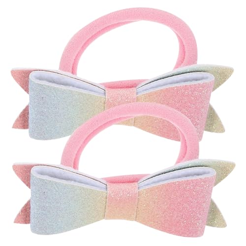 MAGICLULU 2 Stk Haargummis für Mädchen Haargummis mit Schleifen süße Haargummis hair accessories for elastische haargummi Haargummis für Kleinkinder Haarbänder Haargummis für Kinder von MAGICLULU