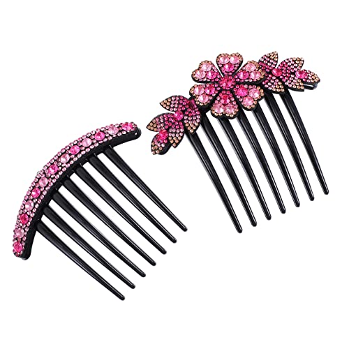 MAGICLULU 2Stücke Strass Haarklammer Blumen Haarspange für Damen Praktische und Haarnadel für Hochsteckfrisuren für Besondere Anlässe und Alltag von MAGICLULU
