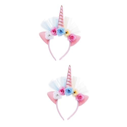 MAGICLULU 2 Stk Leuchtendes Einhorn-Stirnband Haarbänder für den Prinzessinnentanz Kinder Stirnbänder Mädchen Haargummis weihnachtsdeko einhorn stirnband kreatives Stirnband scheinen LED von MAGICLULU