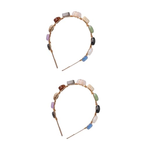 MAGICLULU 2 Stk Frauenhaare Frauen Haarreifen Haarschmuck für Damen elegant haar zubehör Haarband Haargummi stylischer Haarreif Mode-Stirnband natürlich Kopfbedeckung Schal von MAGICLULU