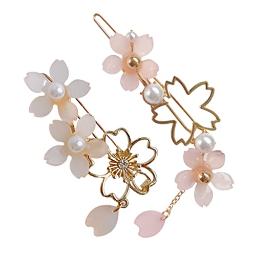 MAGICLULU 2stücke Blumen Haarnadel Für Damen Kirschblüte Haarspange Vintage Blume Haar Pin Zubehör Für Frauen Frisur Accessoire von MAGICLULU