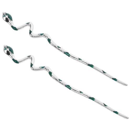 MAGICLULU 2stücke Schlangen Haarstäbchen Legierungs Haarnadeln Für Frauen Stilvolle Schlangenform Haarstäbchen Zubehör Für Dutt-frisuren von MAGICLULU