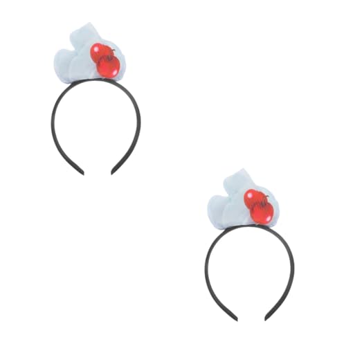 MAGICLULU 2 Stück Süßes Kirsch Haarband Leichtes Stirnband für Damen Komfortabel Dekorativ für Karneval Cosplay Beachparty Weihnachten Vielseitiges Party Haarschmuck Accessoire von MAGICLULU
