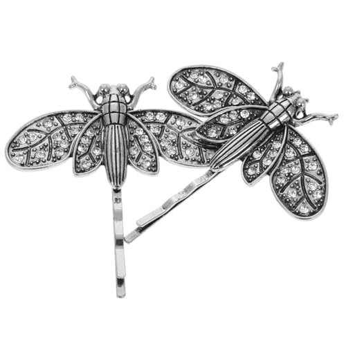 MAGICLULU 2stücke Vintage Libelle Haarclips Haarspangen Mit Strass Für Frauen Mädchen Party Accessoires Haar Zubehör von MAGICLULU