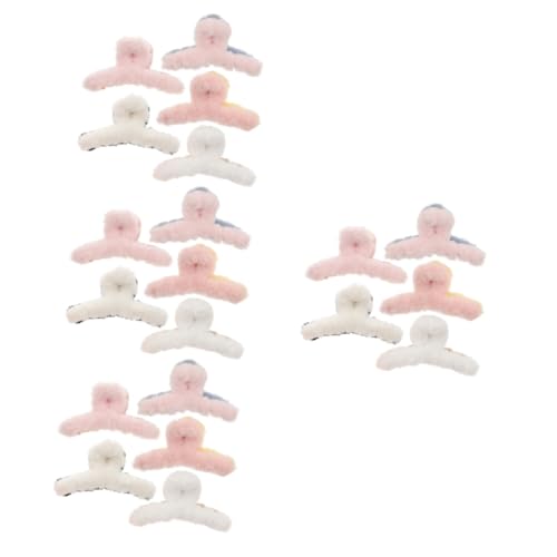 MAGICLULU 20 Stk Haarnadel Diademe Für Mädchen Flauschiger Krallenclip Krallenclips Für Frauen Extra Große Krallenclips Für Dickes Haar Haarschmuck Für Damen Dicht Plüsch Fräulein Kapsel von MAGICLULU