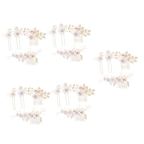 MAGICLULU 20 Stk Kopfbedeckung Hochzeit Haarspange Haarschmuck in Roségold haarstab hair stick Tiara Haarspangen Kamm Haarstock Europäisch und amerikanisch Haarnadel Zubehör schmücken Braut von MAGICLULU