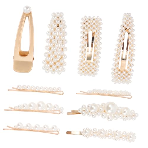 MAGICLULU 20 Stk Perlen-haarspangen-set Haarschmuck Für Die Braut Haarschmuck Für Damen Haarspangen Für Mädchen Haarnadel Für Frauen Legierung Fräulein Essigsäure Weiß Kombination von MAGICLULU