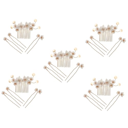 MAGICLULU 20 Stk Blumen Seithaar Kamm Haarspangen Haarklammer Haarnadel Haarschmuck Haargabel Für Frauen Haarknotennadel Hochzeitskleid Legierung Fräulein Haarstock von MAGICLULU