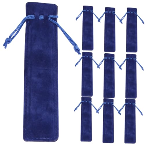 MAGICLULU 20St Federmäppchen aus Flanell mit Kordelzug Halter für Stifthüllen Stifttaschen Blaue Packtaschen Blaue Stifte Verpackungsbeutel für Unternehmen Stifthaltertaschen tragbar von MAGICLULU