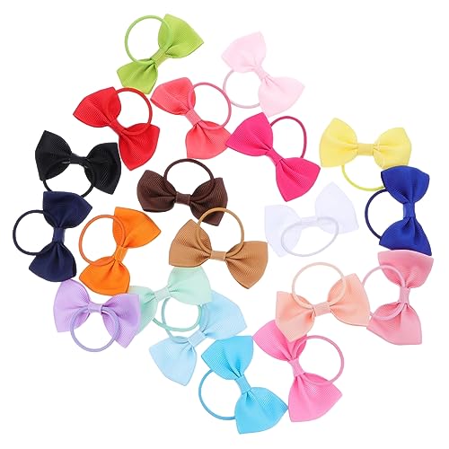 MAGICLULU 20St Krawatte Haarbänder kinder haarschmuck Haarfliege Pferdeschwanz Haarspangen Weihnachtsband Haarschleife Haargummi Bowknot-Haargummis Elastizität Gummiband Haarring Haarnadel von MAGICLULU