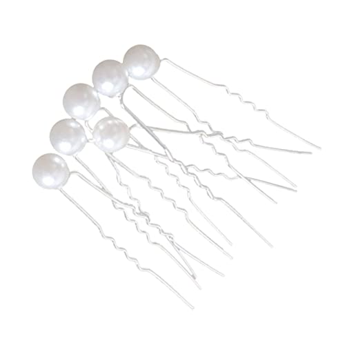 MAGICLULU 20St Perle Haarspange Haarschmuck für die Braut Styling-Haarspangen Haarklammer Haarnadel essstäbchen Haarstock Frauen Haarspange Hochzeitskleid Kopfbedeckung Stift Fräulein von MAGICLULU